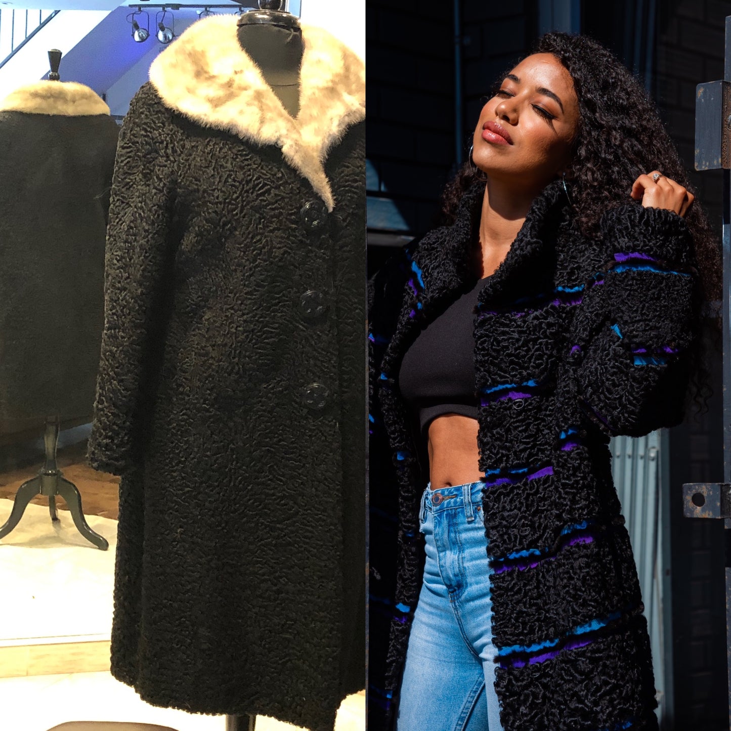 Recycled horizontal Persian lamb