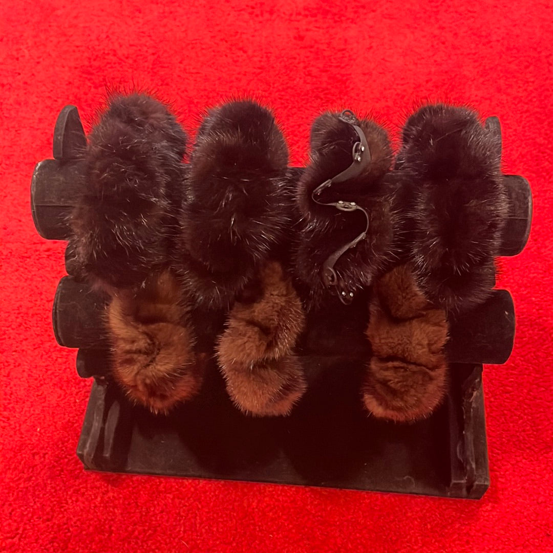 Recycled  mink Scrunchies